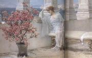 Alma-Tadema, Sir Lawrence Her Eyes Are with her Thoughts and They Are Far Away (mk23) china oil painting artist